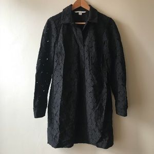 Diane von Furstenberg Dress Shift Eyelet 10 DVF